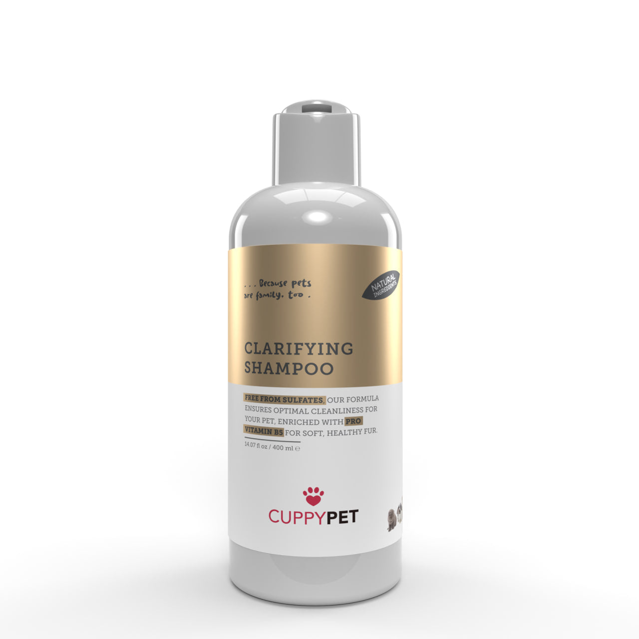 Cuppy Pet Clarifying Shampoo 400 ml | Sulfate-Free, Gentle & Nourishing
