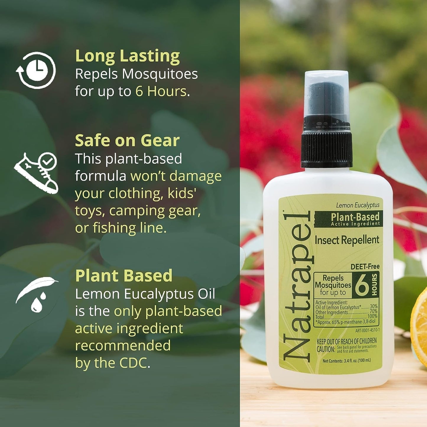 Natrapel Lemon Eucalyptus (3.4oz)