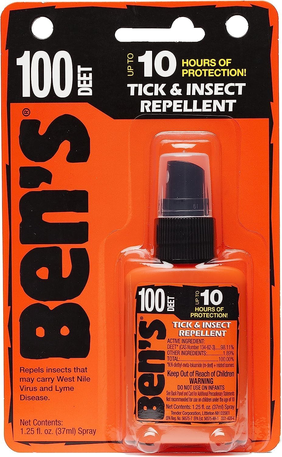 Ben's Deet Mosquito Tick and Insect Repellent - 1.25oz Pump, 3.75fl.oz