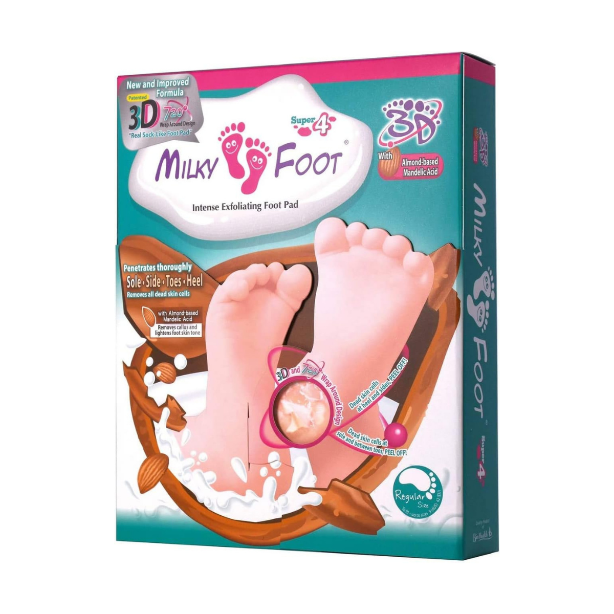 BioHealth Plus Limited Milky Foot-3D Exfoliating Foot Pad