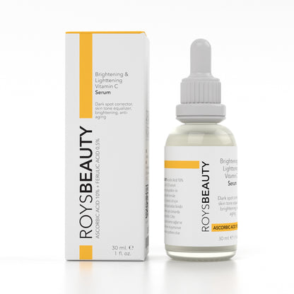 Roys Beauty Intensive Vitamin C Serum – 30ml | Brightening & Radiance Serum with 10% Ascorbic + 0.5% Ferulic Acid