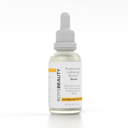 Roys Beauty Intensive Vitamin C Serum – 30ml | Brightening & Radiance Serum with 10% Ascorbic + 0.5% Ferulic Acid