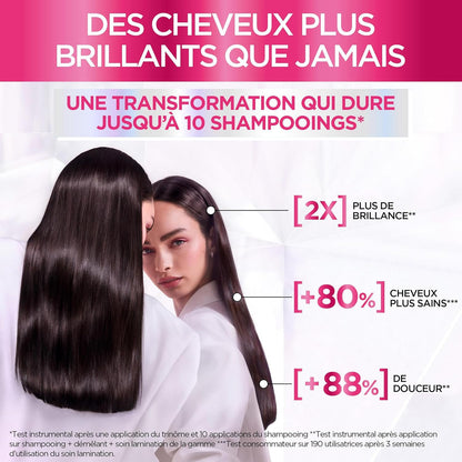 L'Oréal Paris Elvive 5 min Laminating Treatment for Dull and Porous Hair Silky Hair with Glycolic Acid Sulphate Free Glycolic Gloss 200ml
